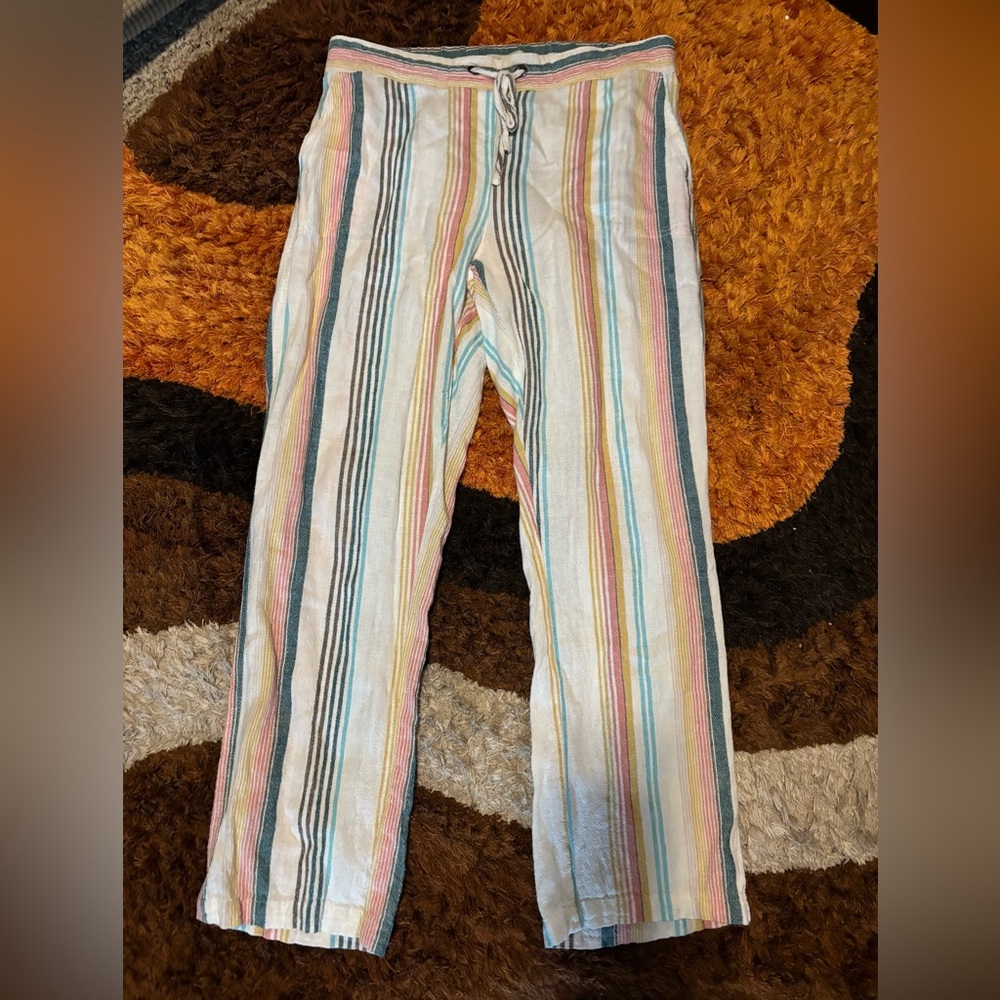 Per Se, Linen Blend, Striped, Pants